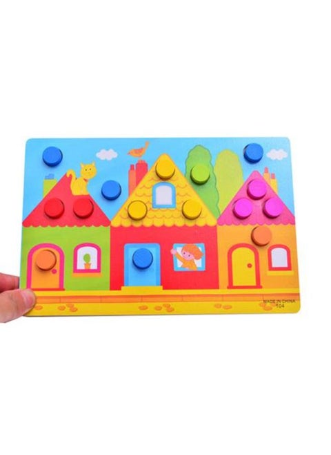 Joy & LEARN Wooden House Shapes Cognition Board