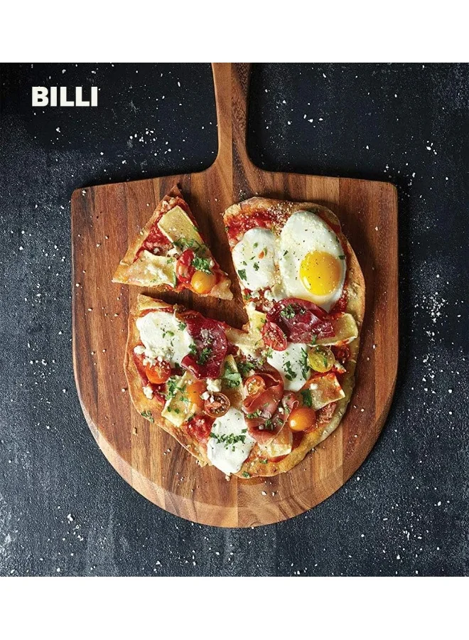 BILLI Billi Acacia Wood Pizza board, Cheese platter from Thailand, Large, Brown