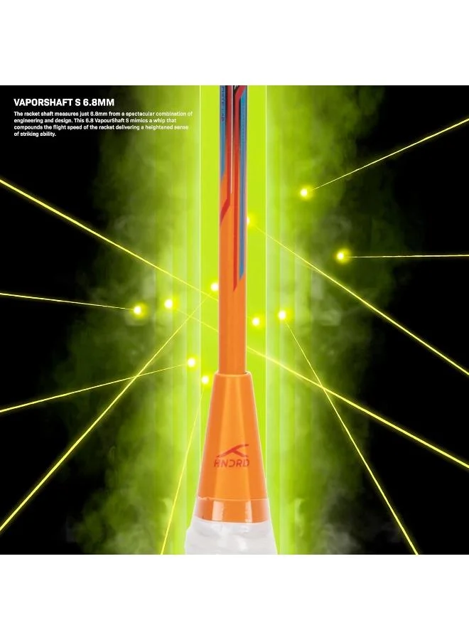 هندرد مضرب تنس الريشة من ألياف الكربون ن-إرجي  من هاندريد غير مشدود مع غطاء كامل للاعبين المتوسطين