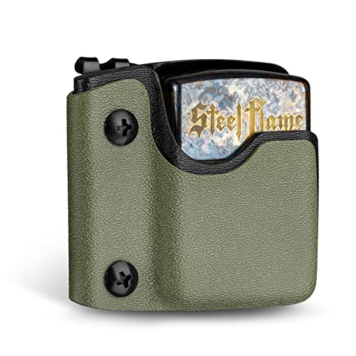 TACTICAL_GEEK TACTICAL GEEK TX2 Lighter Pouch Portable Lighter Holder with Pocket Belt Clip AntiScratch Protective Storage Case for Daily Carry Green - Image 1