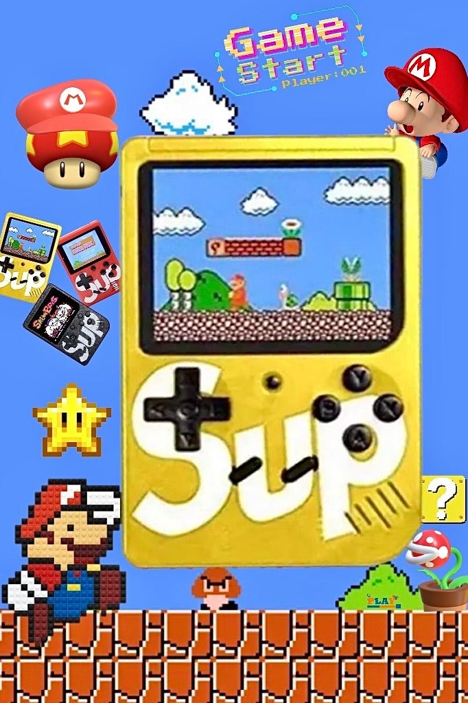SUP KIDS GAME | 400 IN 1 | HANDHELD GAMING CONSOLE : PORTABLE RETRO GAME PLAYER | YELLOW - Image 1
