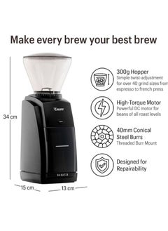 BARATZA Coffee Grinder Baratza Encore 40 Adjustable Grinding Levels 140g Capacity. Powerful Motor Stylish Design in Black  - Image 4