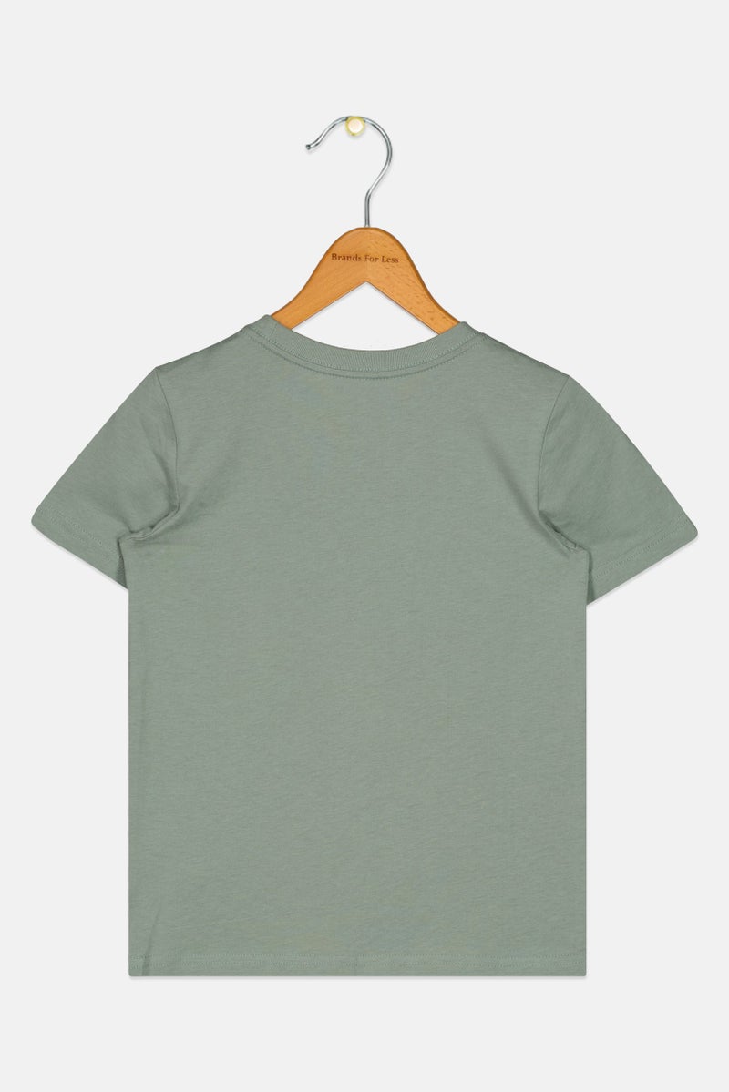 PUMA Kids Boy Sportswear Fit Short Sleeve Outdoor T-Shirt, Green - Image 3