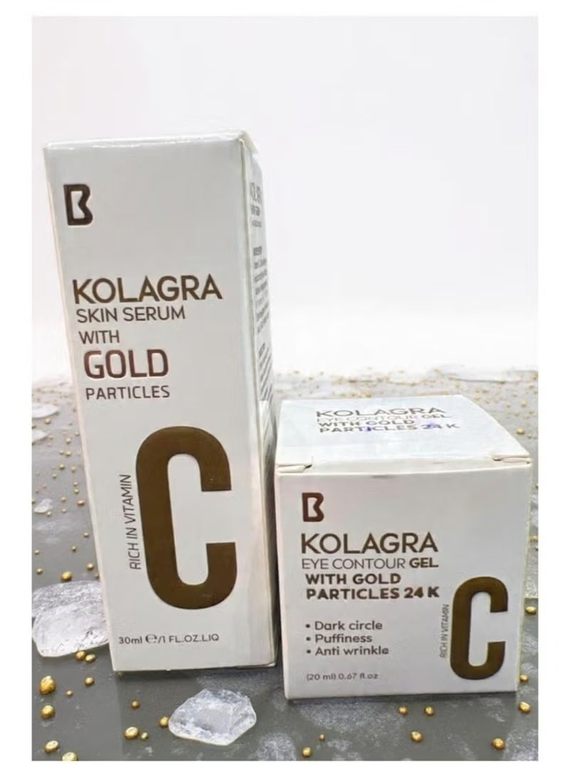 كولاجرا سيروم للبشرة بجزيئات الذهب 30 مل + جل محيط العين بجزيئات الذهب عيار 24 - 20 مل - - Image 1