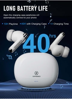 ZIPFORCE ZIPFORCE True Wireless Earbuds, Fully In-Ear Bluetooth 5.3 Headphones 4-Mics ANC + ENC Clear Call, Bluetooth Earbuds Touch Control 40 Playtime, IPX6 Waterproof TWS, Light-Weight Earphones  - Image 4