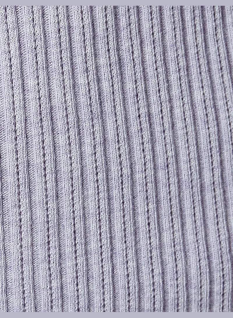 KOTON Ribbed Button Detail Mini Shorts Pyjama Bottom