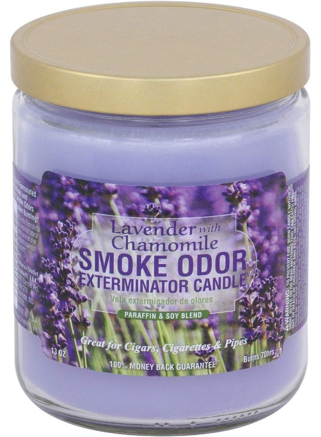 Smoke Odor Exterminator مزيل رائحة الدخان (لافندر كاموميل) - شمعة جرة 380 مل