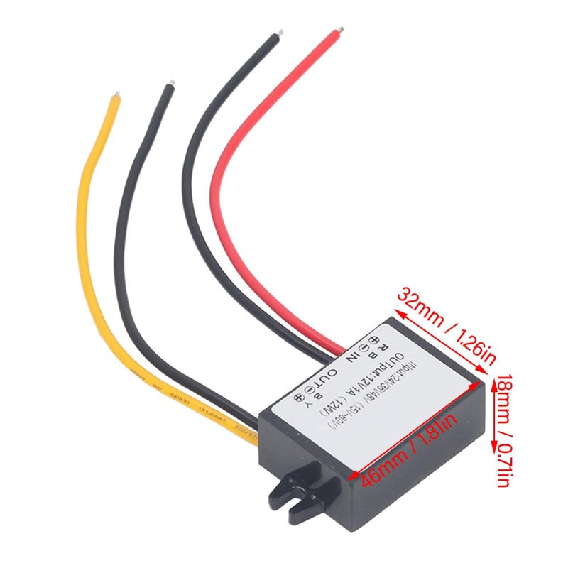 محول DC إلى DC 15-60V إلى 12V 1A 12W مزود طاقة فائق النحافة لتجهيزات الشريط LED والعتاد الكهربائي في المركبات - Image 3