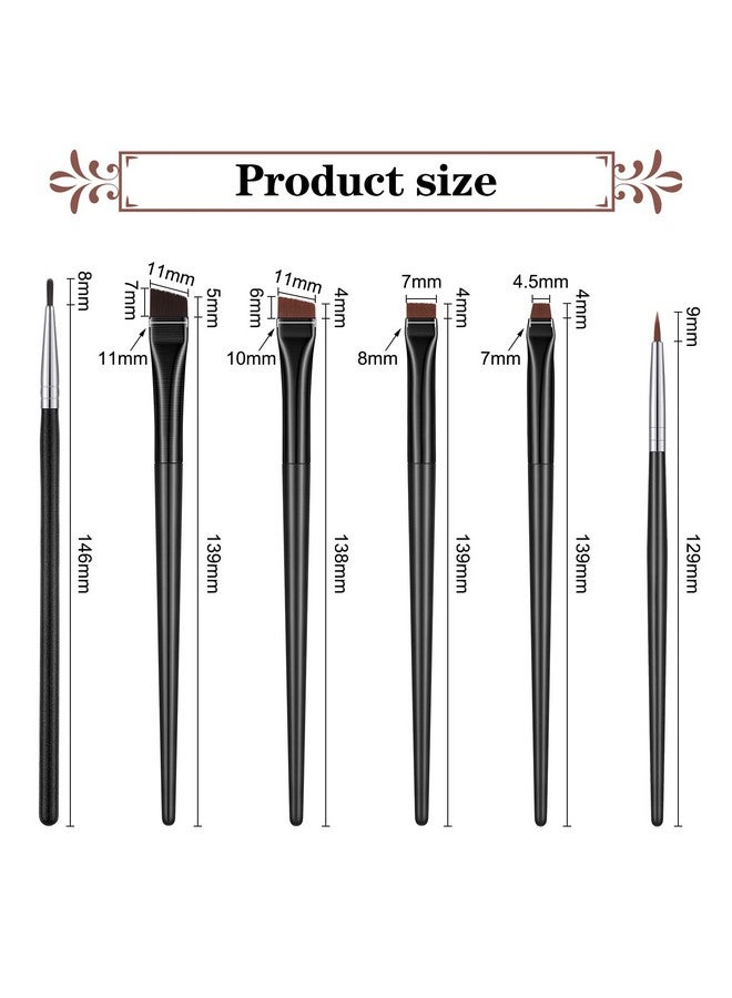 Potchen 30 Pcs Eyeliner Brush Set Gel Angled Eye Liner Brush Fine Flat Slanted Eyebrow Brushes Define Brow Brushes Thin Makeup Brushes Tool For Women Girls Salon Beauty Cosmetic Esthetician Supplies - Image 3