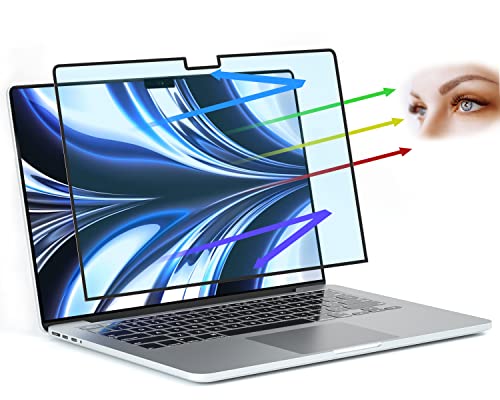 FILMEXT Macbook Air 13.6 inch Screen Protector (M2 M3 M4 M5,2022-2026), Bubble Free Anti Blue Light Screen Protector for Macbook Air 13.6" A3240 A3113 A2681-Eye Protection/Anti-Glare-Matte - Image 1