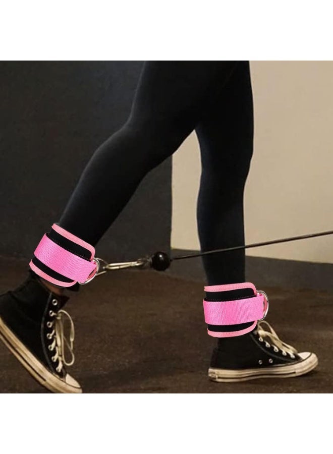 Hugifts Ankle Resistance Band Set with 3 Tubes, Adjustable Ankle Straps for Leg & Glute Workouts, Gym Cable Machine Accessories - Image 5