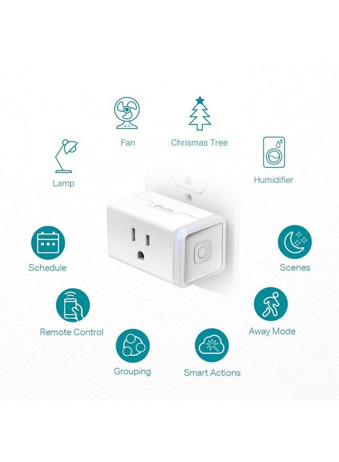 Kasa Smart Plug HS103P3, Smart Home Wi-Fi Outlet Works with Alexa, Echo, Google Home & IFTTT, No Hub Required, Remote Control,15 Amp,UL Certified, White, 3 Count (Pack of 1) - Image 3