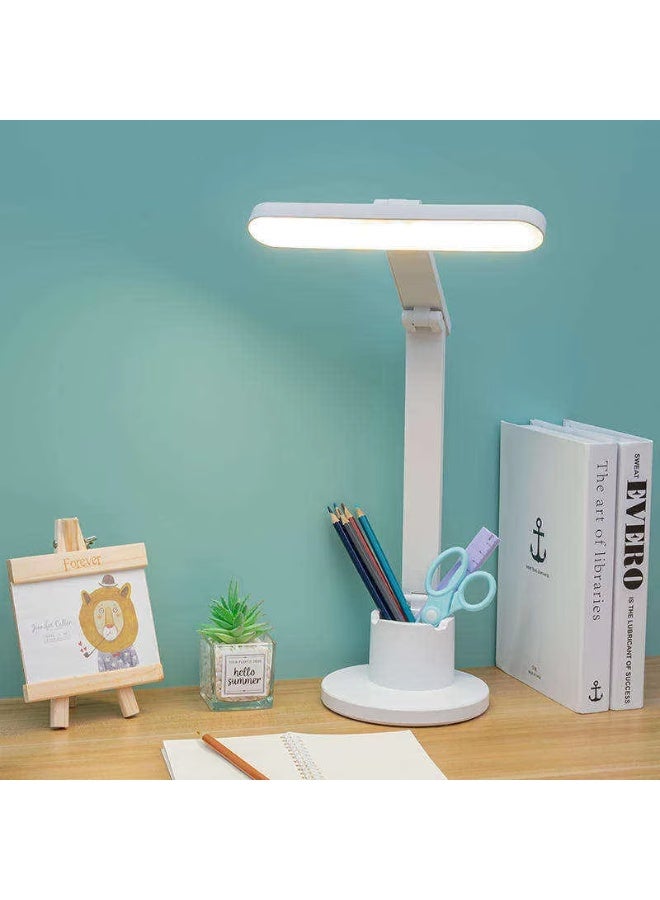 اباجورة مكتب LED قابلة للشحن F-13 باضاءة قابلة للتعديل باللمس، تصميم قابل للطي، ضوء ناعم مريح للعين، خامة ABS، مناسبة للمكتب والمذاكرة والقراءة والعمل - Image 5