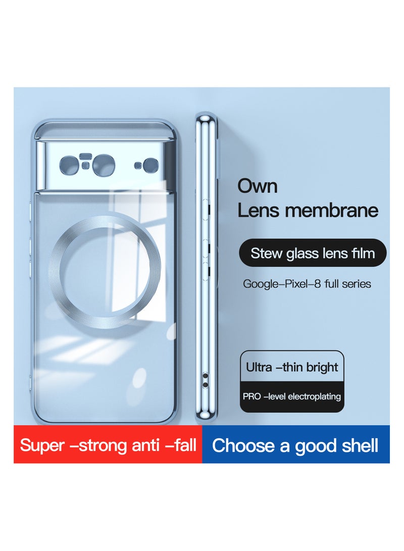 AROAQ Applicable to Google Pixel 8Pro Mobile Phone Case Magnetic Wireless Charging TPU Silicone Protective Case - Image 3