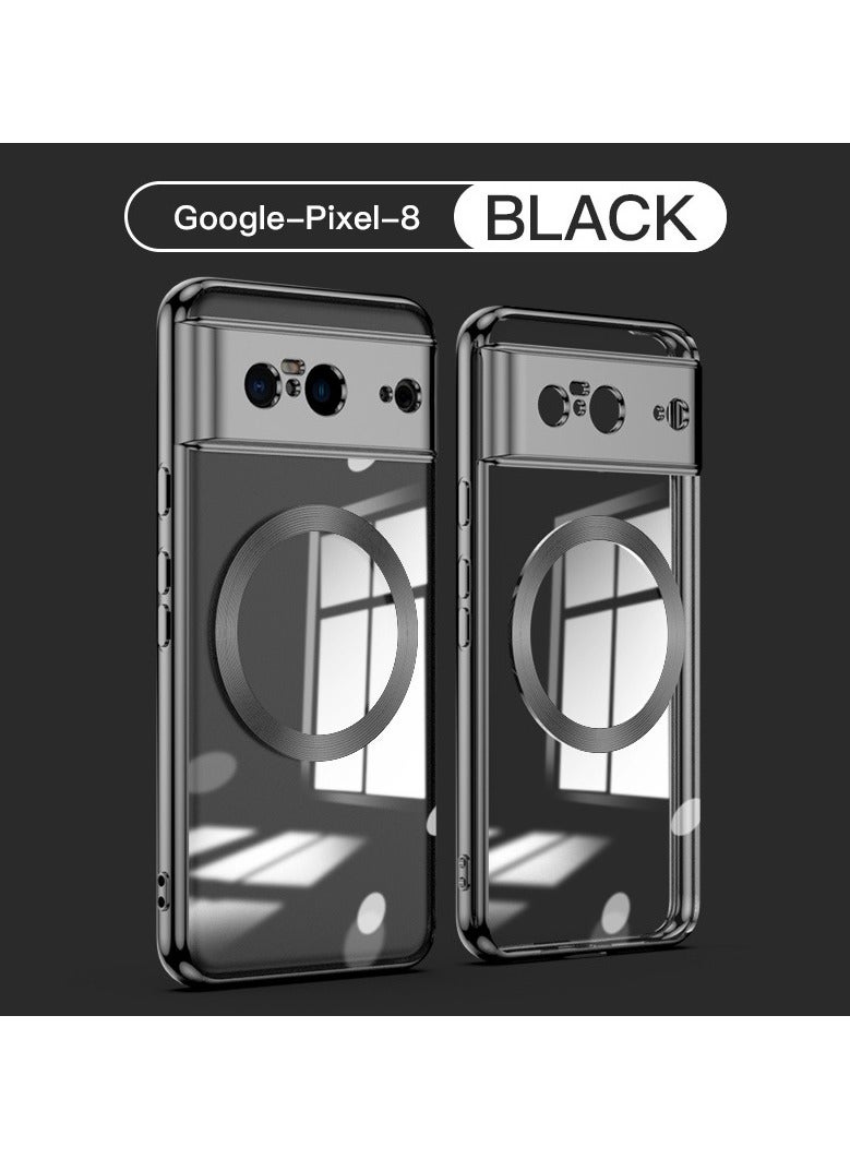 AROAQ Applicable to Google Pixel 8Pro Mobile Phone Case Magnetic Wireless Charging TPU Silicone Protective Case - Image 1