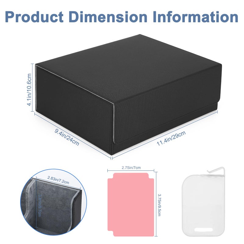 Ralout Card Deck Case for Trading Cards 1800+, MTG Card Storage Box, Leather Magnetic Closure Storage Box for Magic Commander, MTG, YuGiOh, PKM and Sports Cards - Image 5