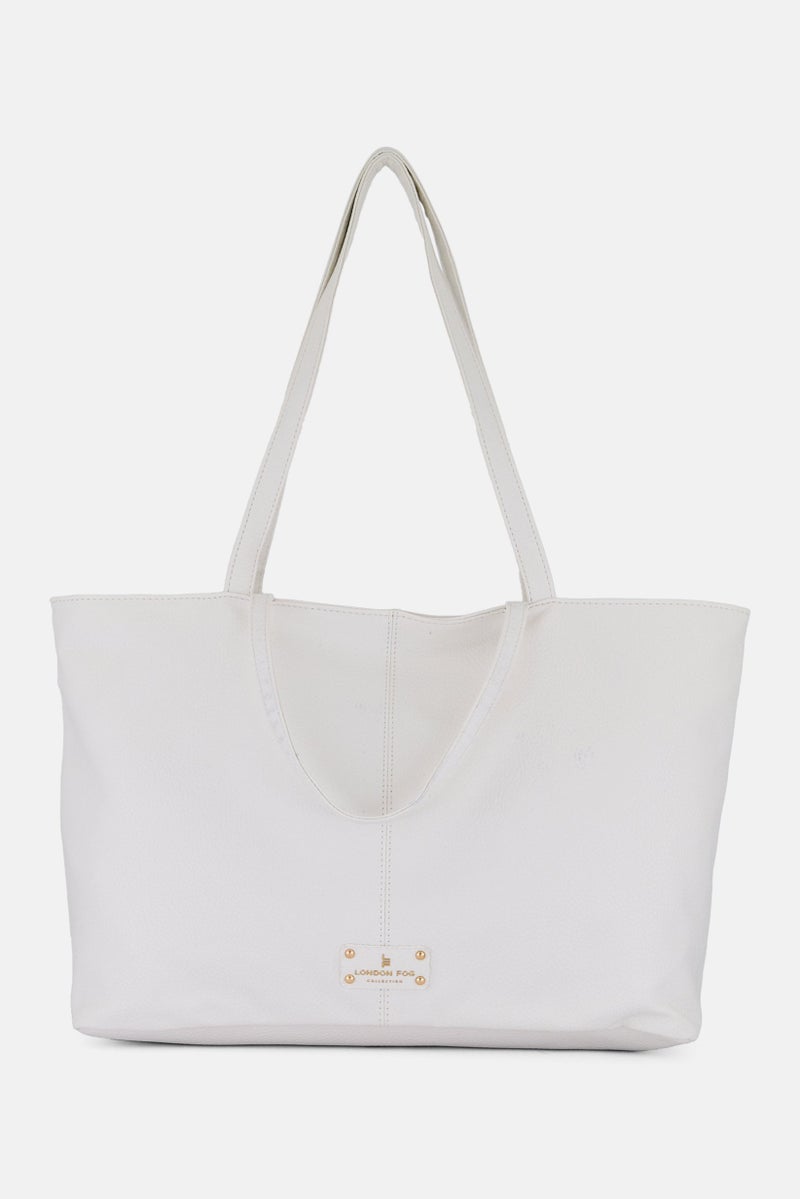 London Fog Women East West Shopper Bag, White  - Image 1