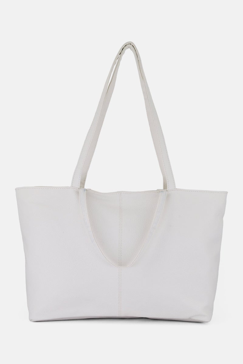 London Fog Women East West Shopper Bag, White  - Image 2