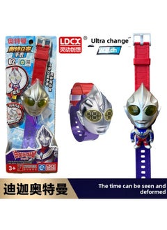 Smart Ultraman Hero Nib Gyro Pen Blind Box Children Toy Boy Fighting Spin Magic Birthday Gift-Color:[ultraman Tiga] Q-changing Watch