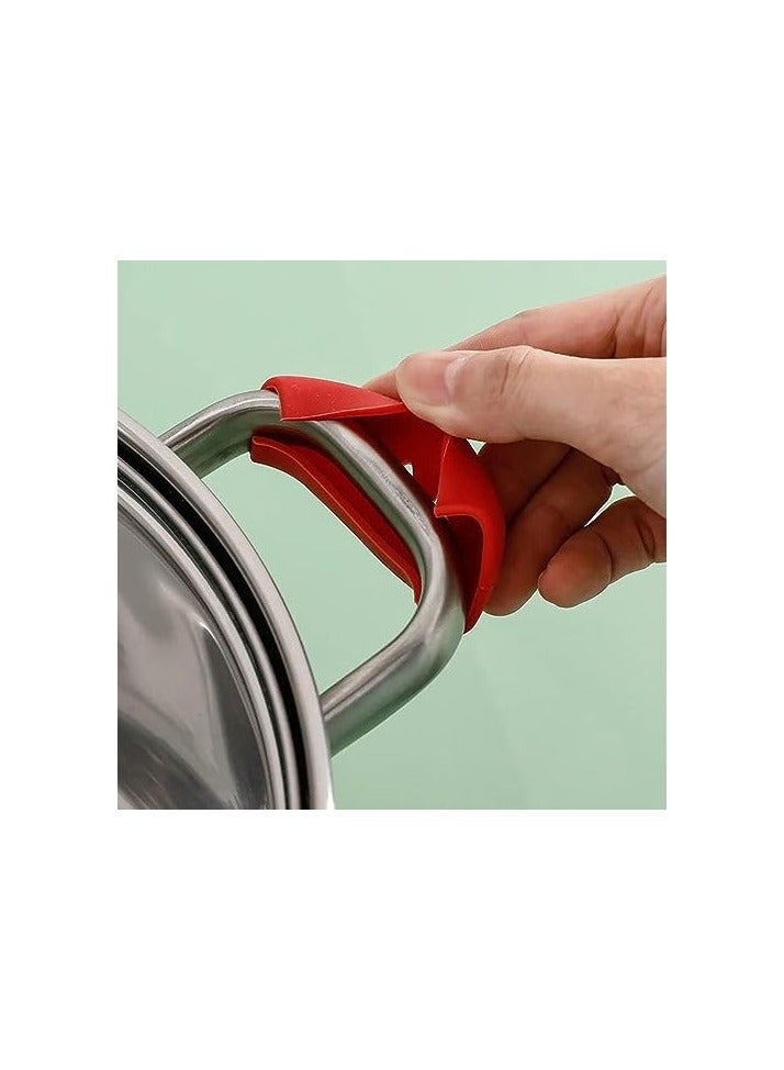 erorex 6 Pairs Silicone Anti-Scald Pot Handle Cover, Silicone Assist Handle Holder Heat Resistant - Image 4