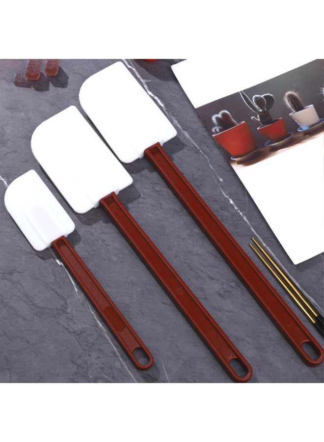 Baking Tools Silicone Scraper High Temperature Resistant Silicone Cream Kitchen Scraper Red Handle Scraper 3 Piece Set-Specifications:16" Two-piece Set - Image 4