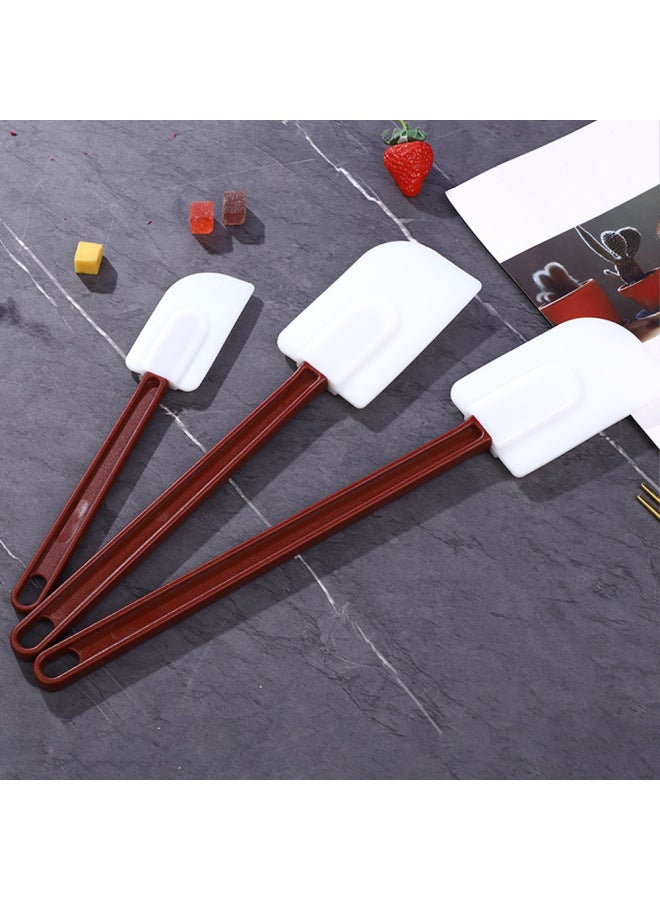 Baking Tools Silicone Scraper High Temperature Resistant Silicone Cream Kitchen Scraper Red Handle Scraper 3 Piece Set-Specifications:16" Two-piece Set - Image 5