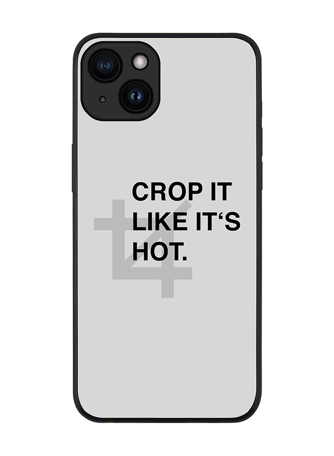 Stylizedd Cover for iPhone 15 Case Rugged Black Slim fit Soft Flexible Anti Drop TPU Gel Thin Protective Phone Cases - Crop It  - Image 1