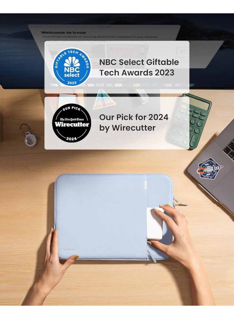 Tomtoc Defender-A13 360 Case for 13 Inch MacBook Air M4/A3240 2025, M3/A3113, M2/A2681 M1/A2337 2022-2018, 13 Inch MacBook Pro M2/A2686 M1/A2338 2022-2016, Water-Repellent Shockproof Full Protection Eco-Friendly Laptop Sleeve - Image 3