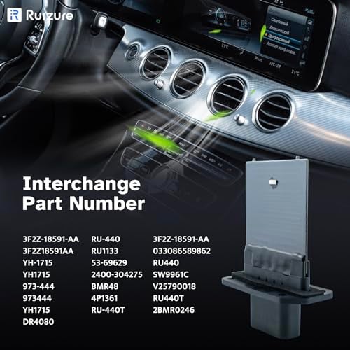 Ruizure AC Blower Motor Resistor fit for Ford Escape Expedition F150 F250 F350 Super Duty Mustang Lincoln Mark LT Navigator Mercury Mariner 2004 2005 2006 2007 2008 2009 2010 up, YH-1715 3F2Z-18591-AA - Image 4