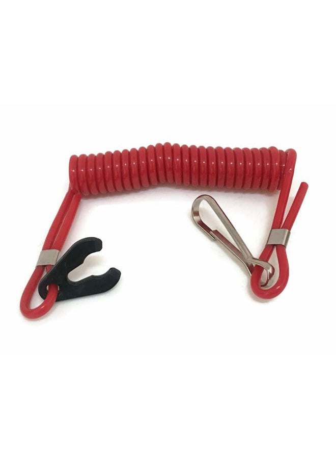 ITACO 2pcs Boat Engine Safety Kill Stop Switch Lanyard for Yamaha Honda Tohatsu Outboard Motors - Image 1