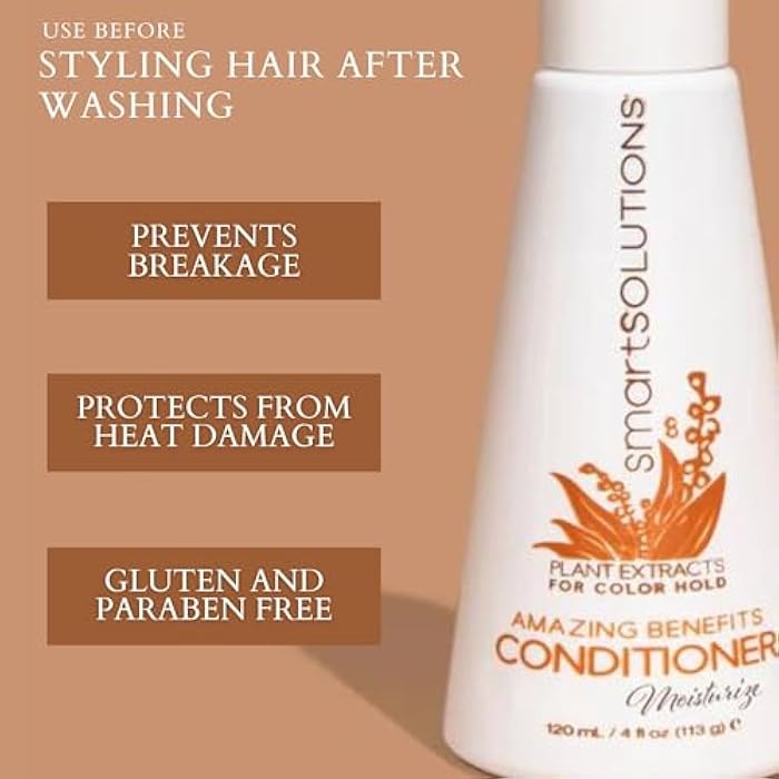 SMART SOLUTIONS Amazing Benefits Conditioner, 4 oz | Prevents Breakage | Tames Frizz | Gluten & Paraben-Free - Image 3