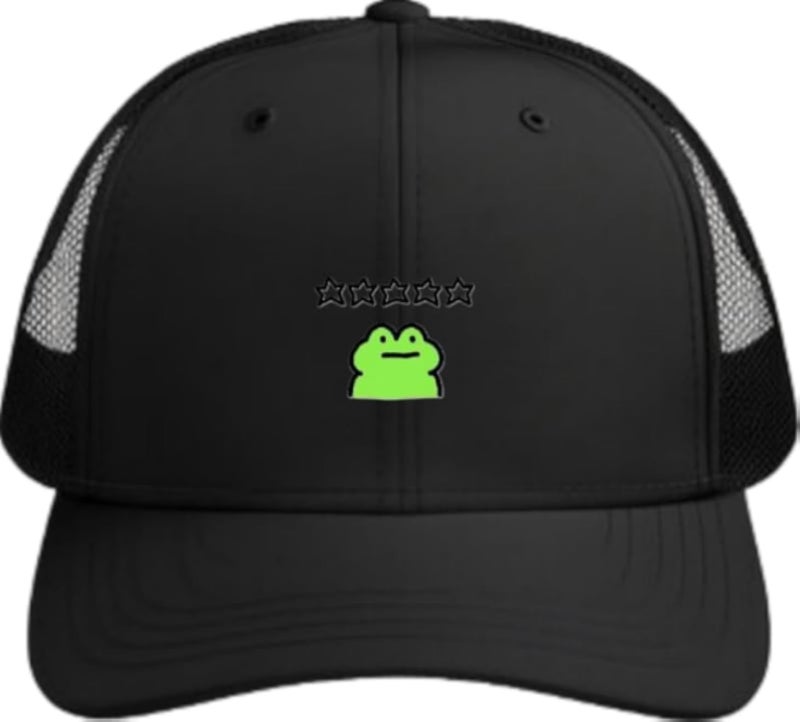 Frog Plain unisex baseball cap Black 10