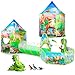 GeerWest 3PC Dinosaur Tent for Girls with Kids Ball Pit Kids Play Tents and Crawl Tunnel for Toddlers Pink Pop Up Playhouse Toys for Baby Indoor Outdoor Tent Games Birthday Kids Gifts - Image 2