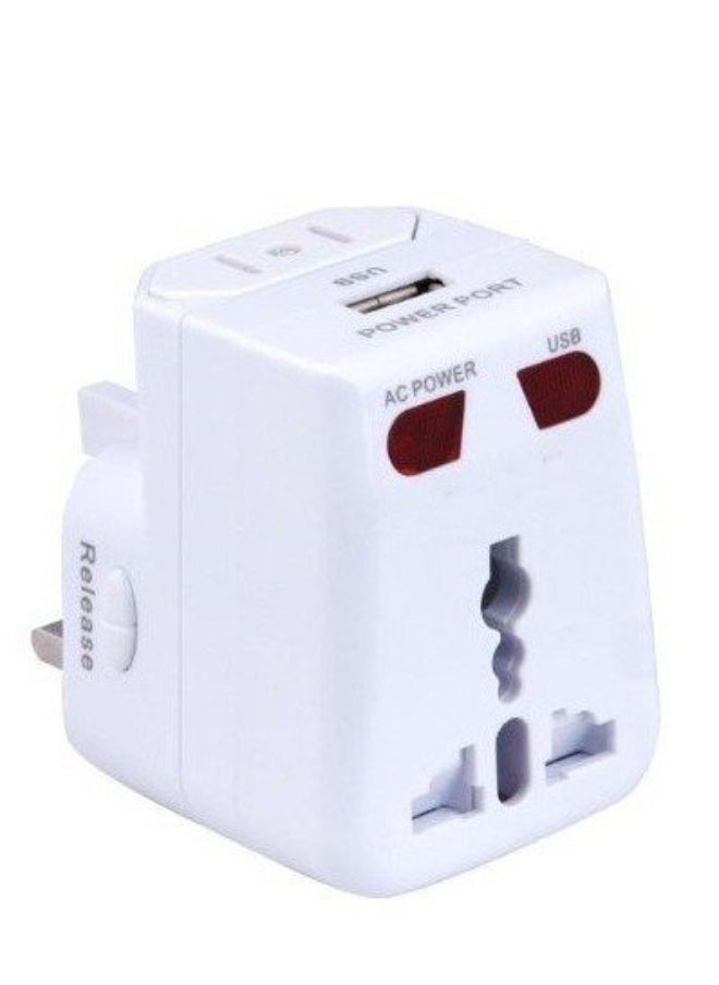 Raxoom Universal World Travel Power Adaptor and USB Charger - African/European/American/Australian/Worldwide Holiday Plug Adapter - Covers Over 150 Countries  - Image 1