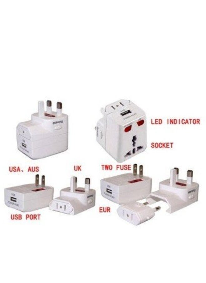 Raxoom Universal World Travel Power Adaptor and USB Charger - African/European/American/Australian/Worldwide Holiday Plug Adapter - Covers Over 150 Countries  - Image 3