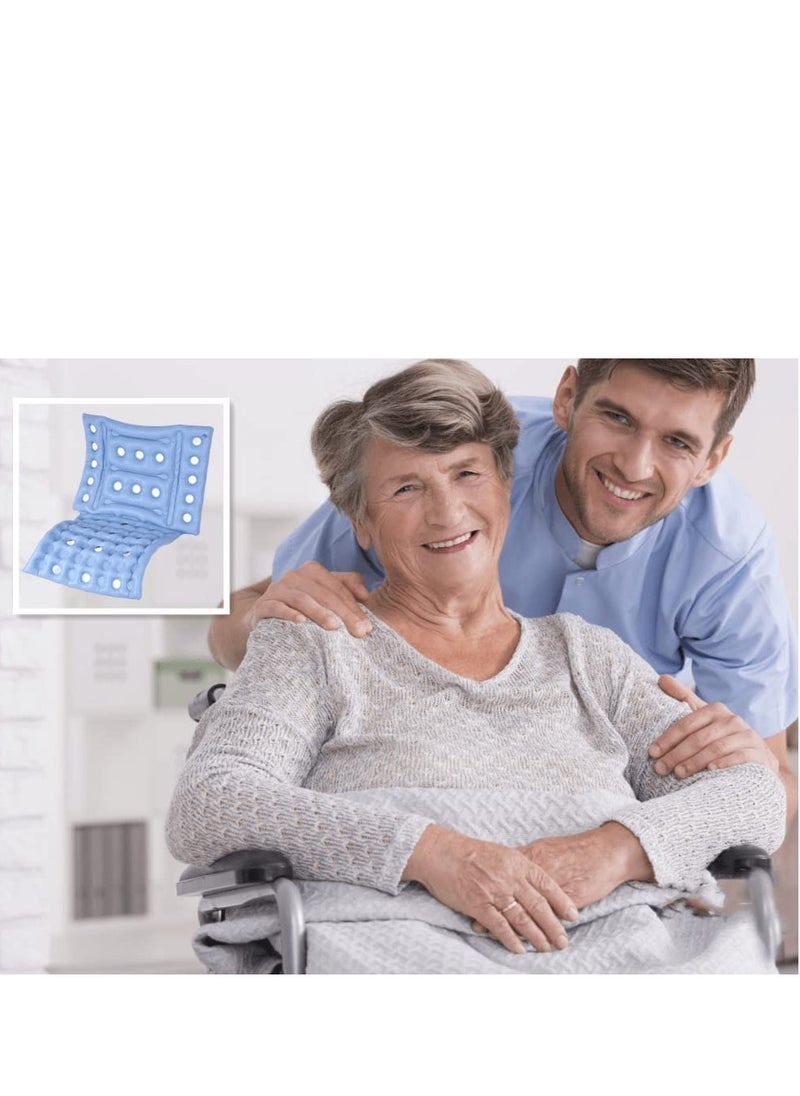 XiuWoo - Inflatable Wheelchair Cushions seat for Pressure Relief for Sores, Bedridden Air Inflatable Waffle seat Cushion with Full Back for Wheelchair, Anti-Bedsore Seat Pad for Elderly Disabled Handicap - Image 1