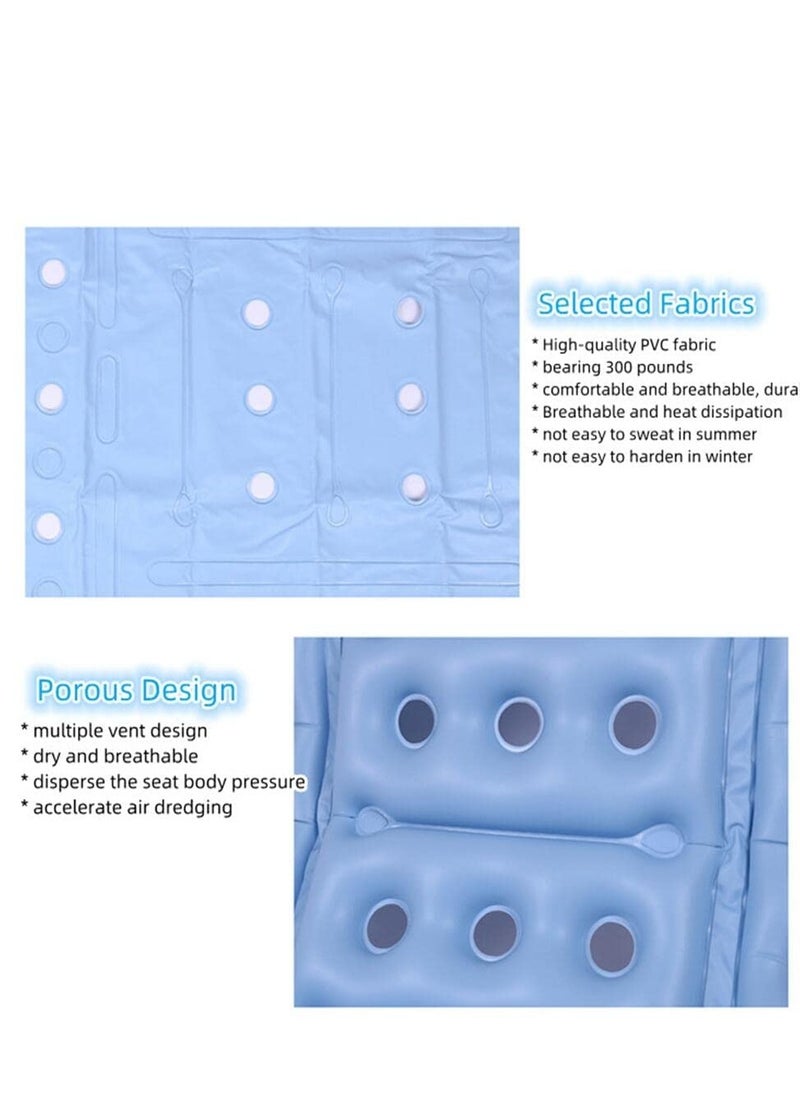 XiuWoo - Inflatable Wheelchair Cushions seat for Pressure Relief for Sores, Bedridden Air Inflatable Waffle seat Cushion with Full Back for Wheelchair, Anti-Bedsore Seat Pad for Elderly Disabled Handicap - Image 1
