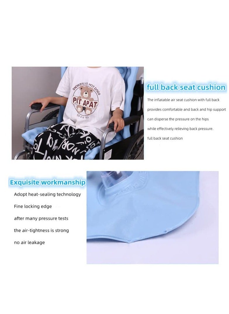 XiuWoo - Inflatable Wheelchair Cushions seat for Pressure Relief for Sores, Bedridden Air Inflatable Waffle seat Cushion with Full Back for Wheelchair, Anti-Bedsore Seat Pad for Elderly Disabled Handicap - Image 1