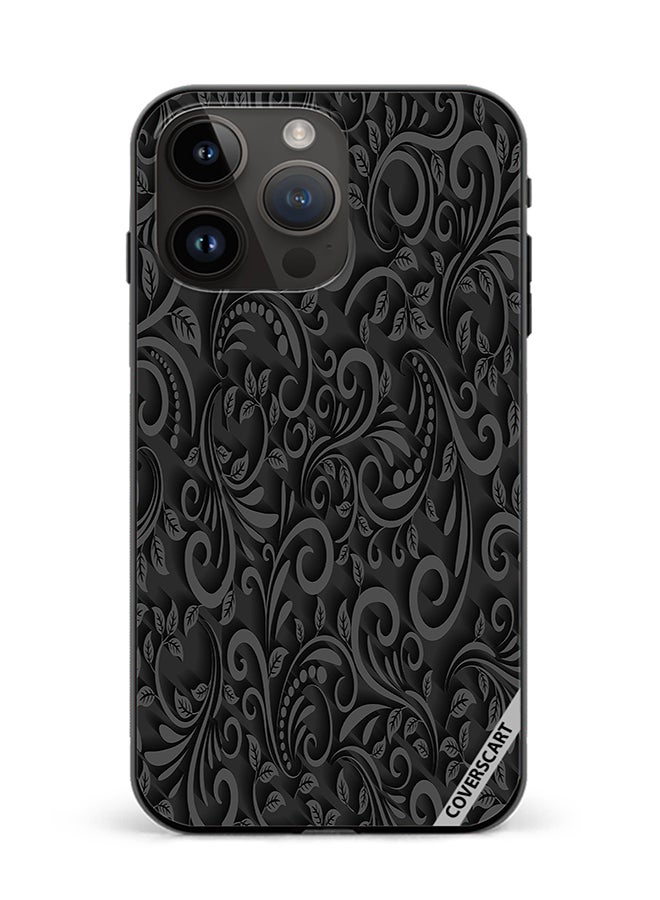COVERSCART Protective Case Cover For Apple iPhone 12 Pro Max Floral Design Black