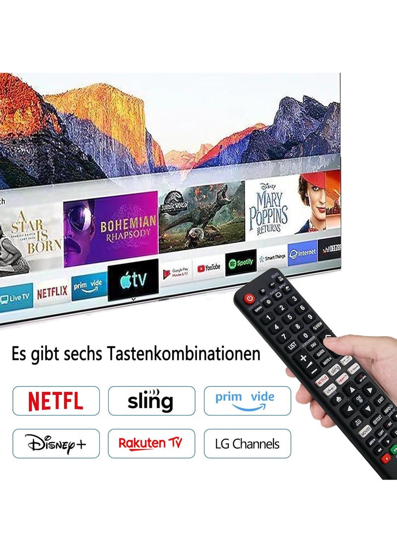 New LG TV Remote Control, LG Smart TV Remote with Six Quick Access Buttons for LCD, LED, UHD, QLED TVs, Guaranteed Performance, Three-Year Warranty with Battery