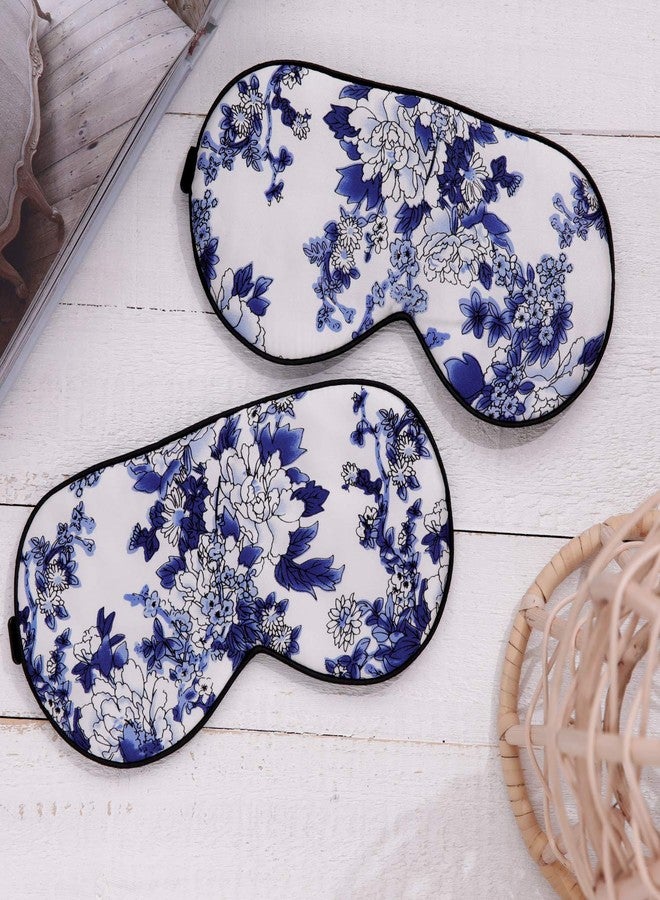 MAXFEEL Feel 100% Pure Silk Eye Mask - Sleep Eye Cover in Floral Colors (#39) - Image 3