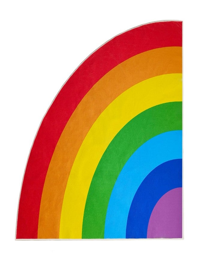 ABREEZE Rainbow Area Rug for Kids Classroom, Home Learning Washable Kids Rug Non-Slip Backing Colorful Rainbow Floor Rug Area Rug Carpet for Room Girls Child Nursery 6' - Image 1