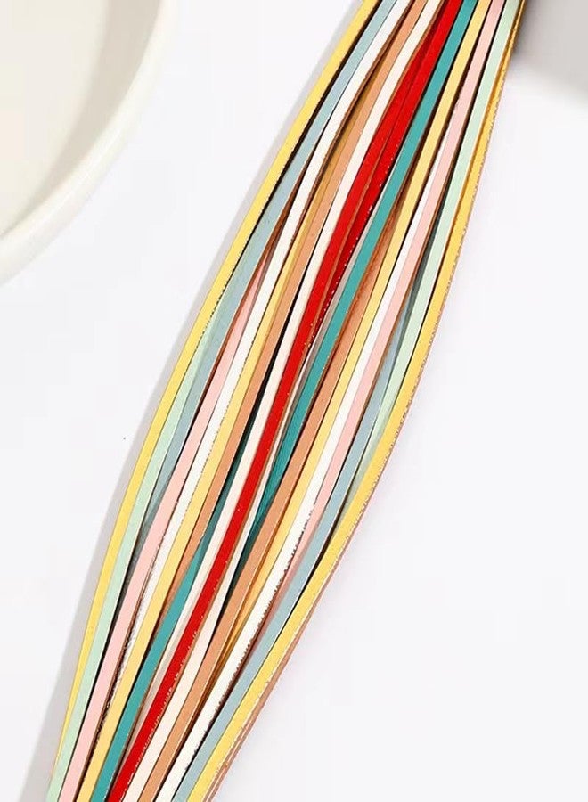 KunBead Colorful Sparkly Leather Wrap Bracelets for Women Handmade Braided Multilayer Bracelet Wristband Cuff Bangle Boho Bohemian - Image 4