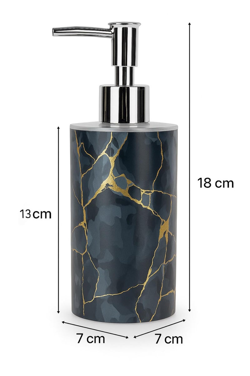 HARISTAR Liquid Soap Dispenser/Shampoo/Bottle Set with Pump for handwash in Bathroom, Kitchen Sink Chrome Finish top(Pack of 2) (Italyan Black White) - Image 2