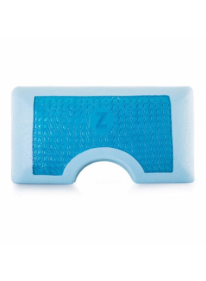 MALOUF Z Side Sleeper Shoulder Cutout Dough Memory Foam Pillow with Liquid Gel Layer-King, Blue - Image 2