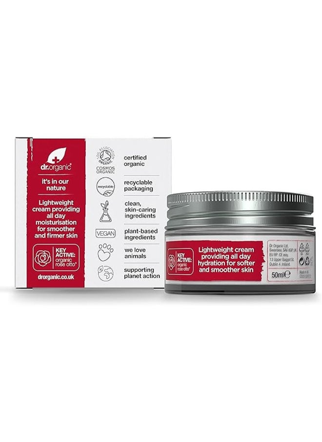 dr.organic Dr. Organic Rose Otto Day Cream, Rejuvenates & Restores Mature Skin, 50Ml  - Image 3