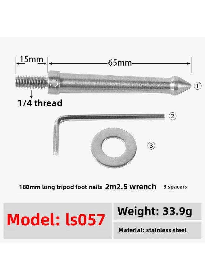 Generic 3/8 M8 1/4 Universal SLR Camera Monopod Climber Stick Tripod Foot Pad Accessories Stainless Steel Foot Nails-Body Color:Wine Red  - Image 1