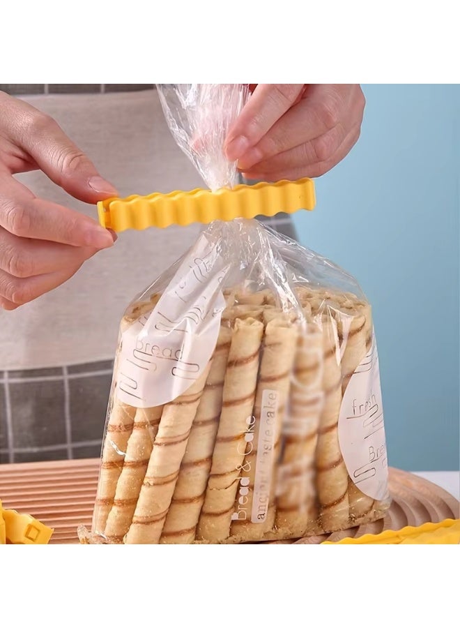 French fry-themed food bag sealing clips with storage holder; plastic clips for sealing pasta, baked goods, and snack bags, keeping food dry. - Image 5