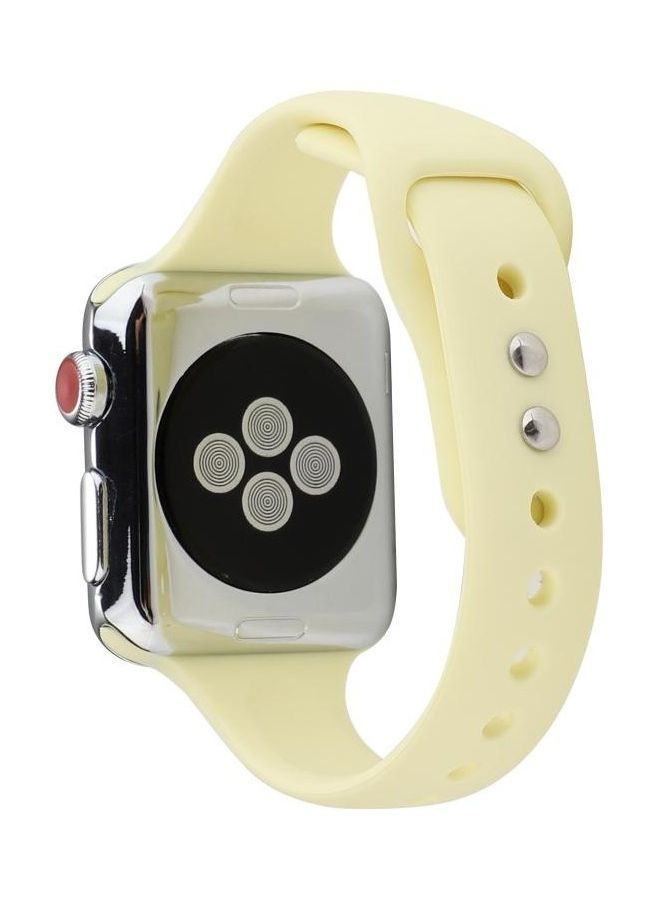 BGM Replacement Band for Apple Watch Series 1/2/3/4/5 42/44mm Yellow - Image 3