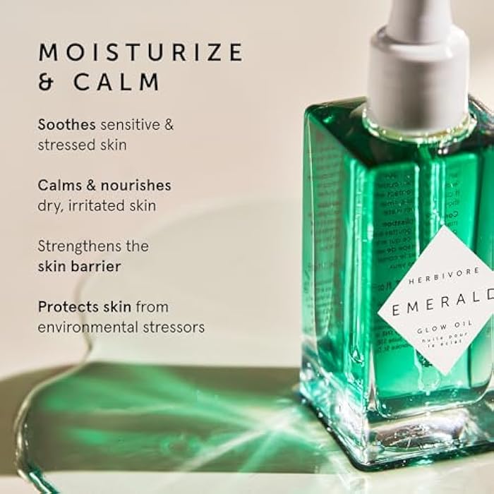 HERBIVORE Emerald Facial Oil | Calming & Soothing for Stressed Skin | Deeply Hydrating with Squalane & Ashwagandha, Safe for Blemish Prone Skin, Vegan - Image 4